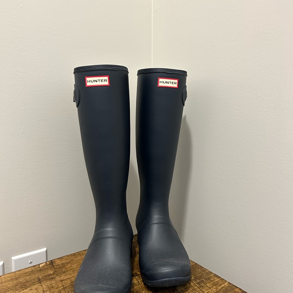 Hunter Navy Waterproof Boots